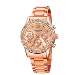 WOMEN’S CRYSTAL BEZEL RADIANT DIAL – AK872 $495